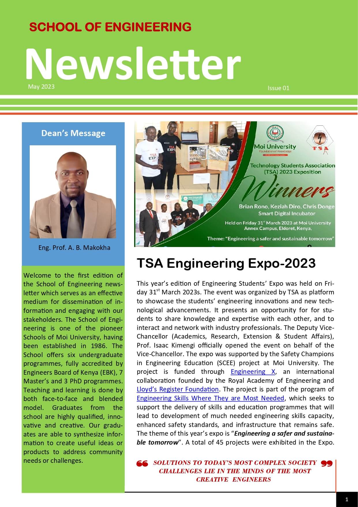 coverpage newsletter